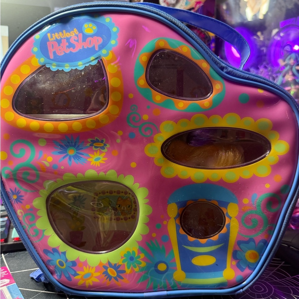 Littlest Pet Shop Pink and Blue Floral Bag